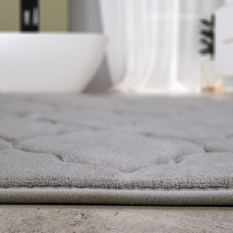 Bath Rug and Bath Mat, 50cm W x 80cm L, Grey