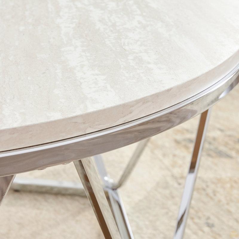 Faux Stone Round Coffee Table
