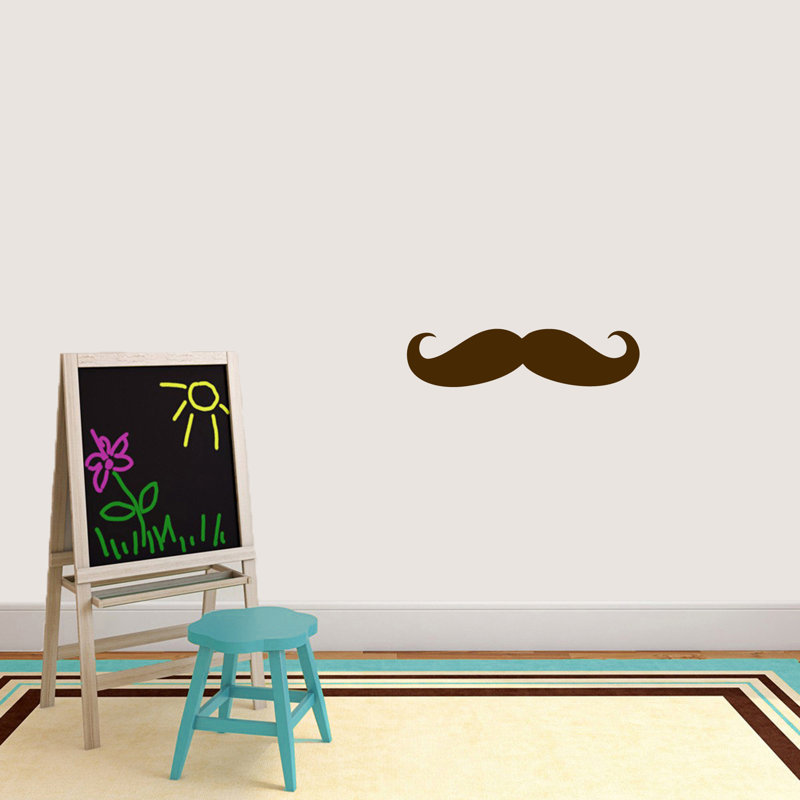 Décalcomanie murale mustache Milbrandt, Brun chocolat