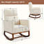 Chaise berçante en similicuir avec pieds en bois d'hévéa Lydney-1980263491