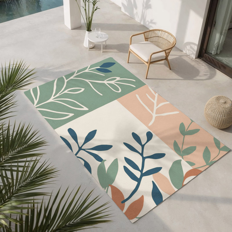 Tapis intérieur et extérieur Frosted Ferns, Rectangulaire 2 pi x 3 pi