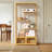Bamboo Bookcase Staggered Shelving Unit Storage Rack Organizer With High And Low Shelves