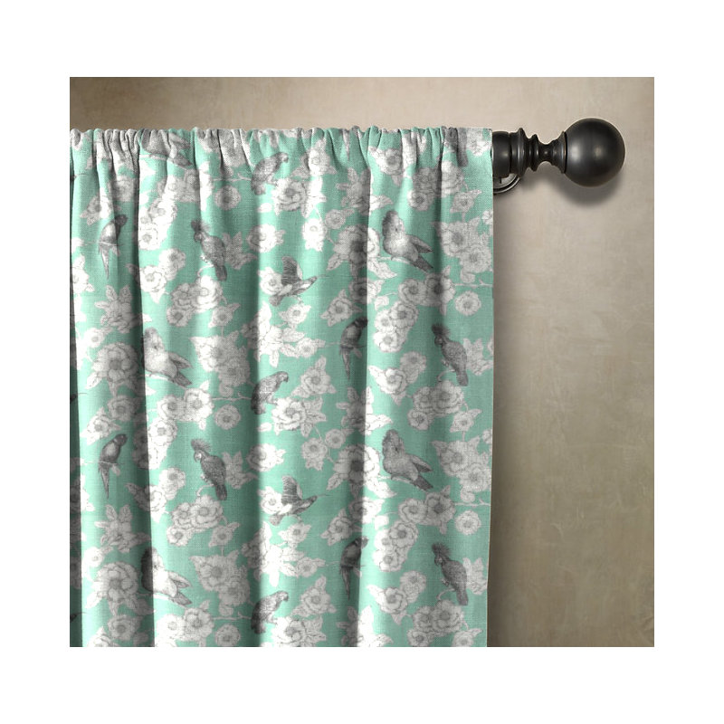 Room Darkening Curtain, 50" W x 96" L, Mint
