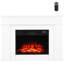 Foyer électrique autoportant blanc 43 pouces 4300 avec 5120Btu 1500W, flammes réglables, télécommande, pour chambre à coucher et bureau, poêle, minuterie 3D, salon,