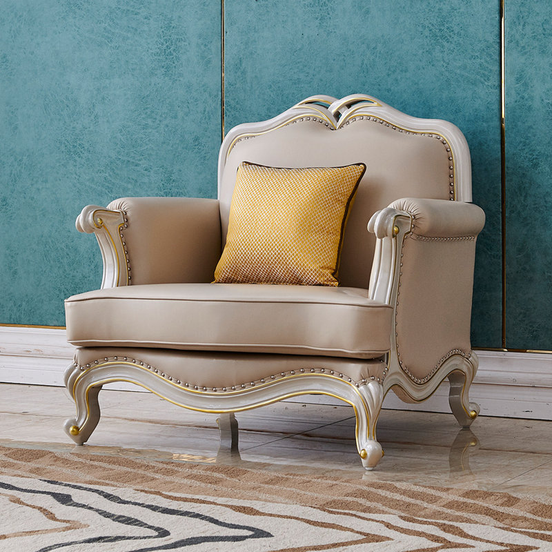Canapé en cuir de style américain de luxe.