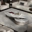 Table basse de luxe en marbre clair
