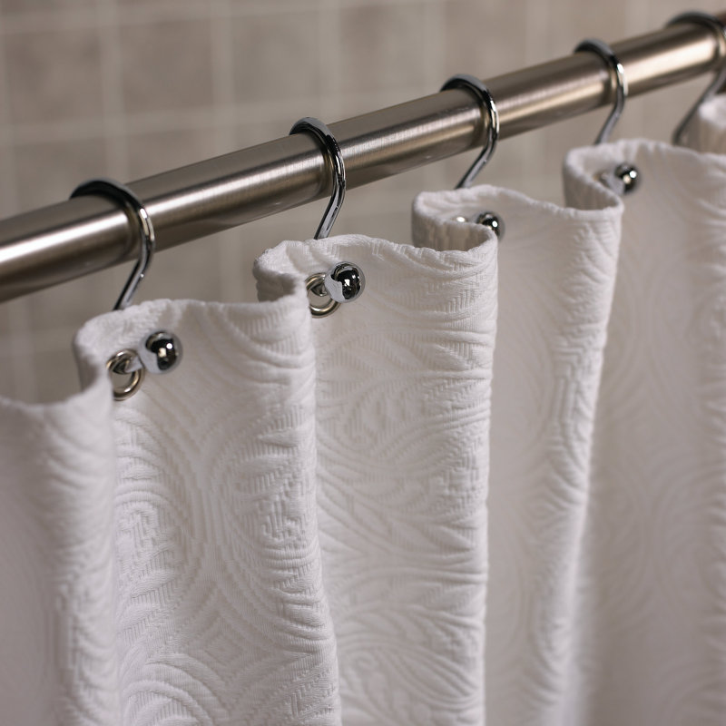 Vienna Cotton Single Shower Curtain, Ecru