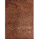 Orange/Black Geometric Luxury Area Rug