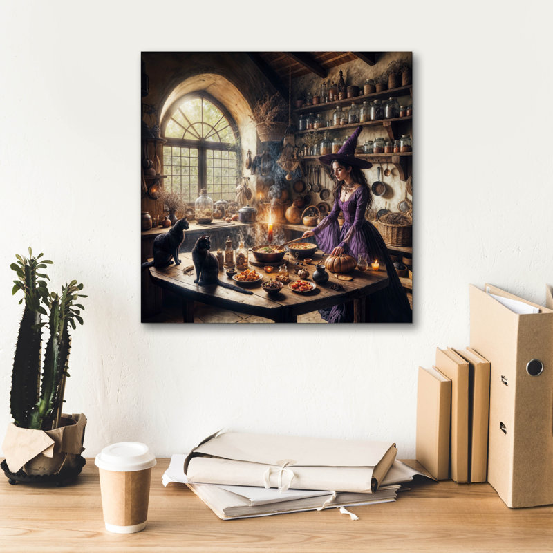  «Magical Kitchen 2» par Rey Klimt, art mural sur toile, 18 po x 18 po, H 18 po x l 18 po