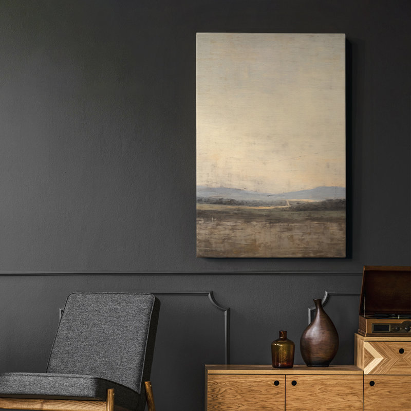 Paysage rétro - impression sur toile tendue, H 61 po x l 41 po