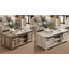 Table basse 47 "avec portes de grange et tablettes réglables Farmhouse-119241917