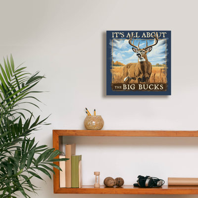 Epic Graffiti 'Big Bucks '  by Jim Baldwin Canvas Wall Art, 12" x 12"