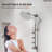 Wall Mount Rainfall Shower System, 10" Rain Shower Head with 3-Function Handheld Spray, 3 Body Jets, Slide Bar-125575929