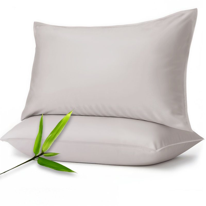100% Viscose from Bamboo Pillowcases Only, 300 Thread Count, Hidden Zipper, Cooling Breathable, Bedding Pillow Covers for Hot Sleepers - Gift-Ready Packaging, PACK OF 2 (Dove Gray)