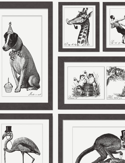 Mcbride 10m x 53cm Wallpaper Roll, Black/White