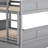 Gray Bunk Bed With Detachable Twin Trundle - Convenient Full Over Extra Sleeping Space-373803346