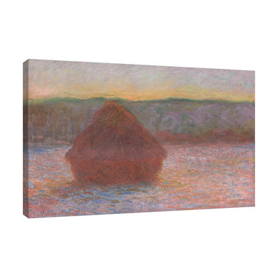 «Haystacks, End Of Day, Autumn» par Claude Monet - reproduction d'art sur toile tendue