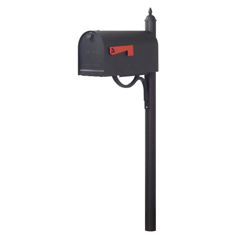 Poteau de boîte aux lettres en acier et richland trottoir Titan