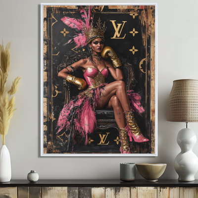 «Elegant Boxer Living In Luxury - Fashion Woman», reproduction d'art murale