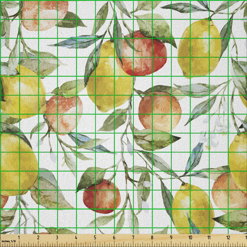 Deadre Lemon and Orange Clementine Tree Branches Multi-purpose Fabric