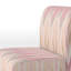 Pink And Brown Ikat Ogee - Upholstered Patterned Accent Slipper Chair
