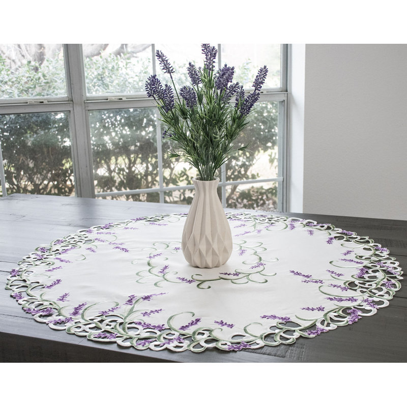 Grand napperon lavande Billiot lilas Billiot (rond 33 po)