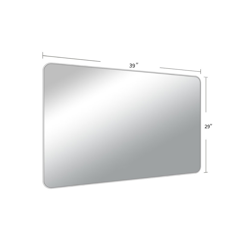 Miroir mural de salle de bain avec verre antidéflagrant 39 x 29 Borjana