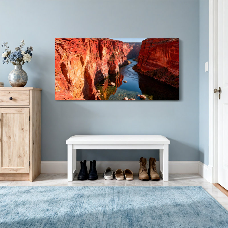 Paysage et nature Canyon River Reflection Red Rock, H 24 po x l 48 po