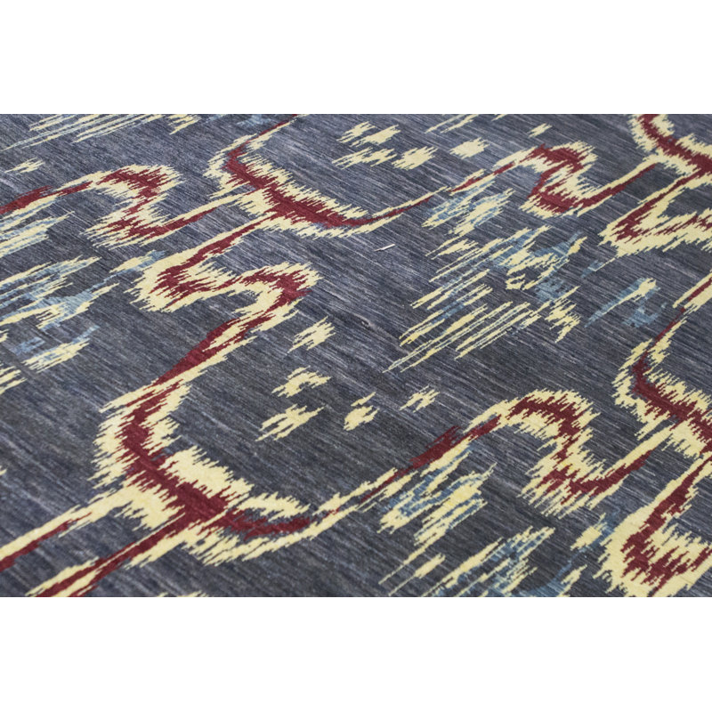 Hand-Knotted High-Quality Black Area Rug