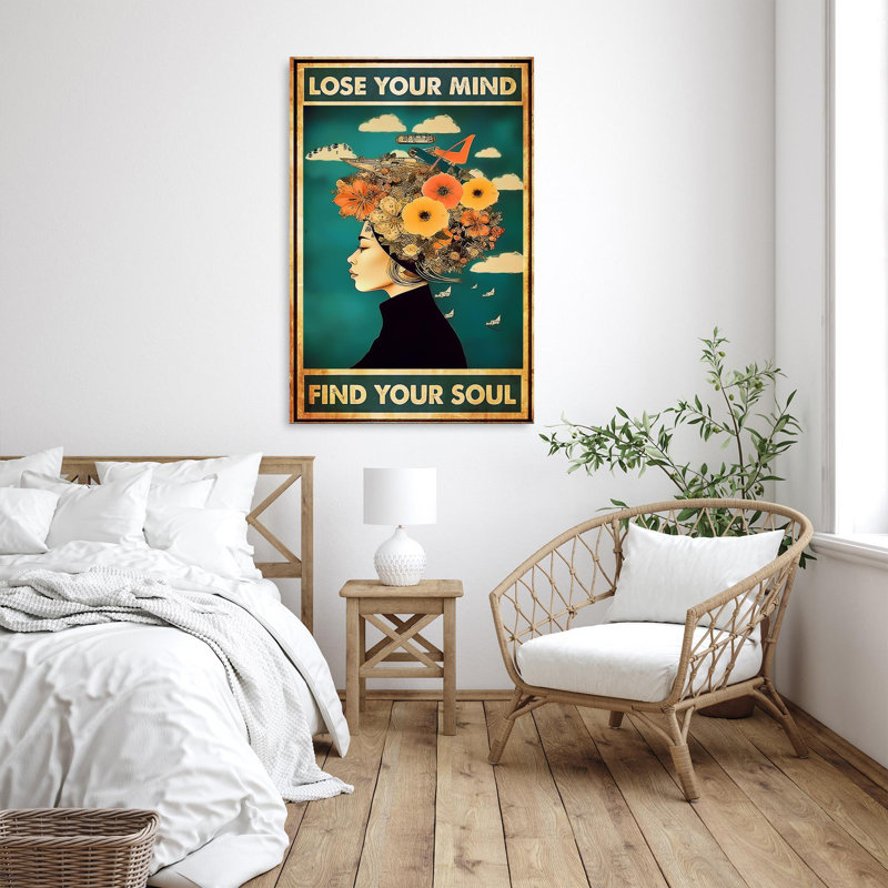 «Flowes Lose Your Mind», impression sur toile, H 36 po x l 24 po x P 1,25 po