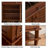 Walnut Solid Wood Shoe Storage Bench