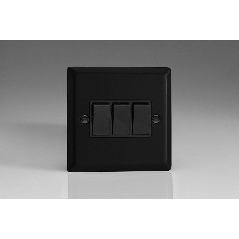 Wall Mounted Light Switch, Black