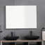 Miroir de salle de bain 48 po x 36 po à DEL avec rétro-éclairage et fixation murale