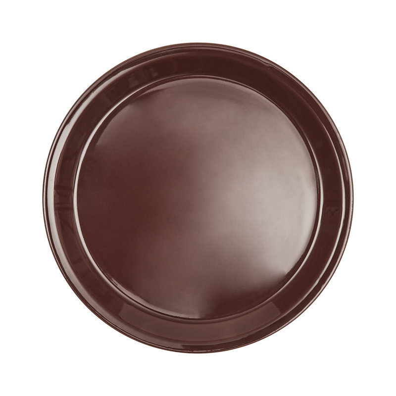 Yuka Handmade Terracotta Salad/Dessert Plate, Dark Terracotta
