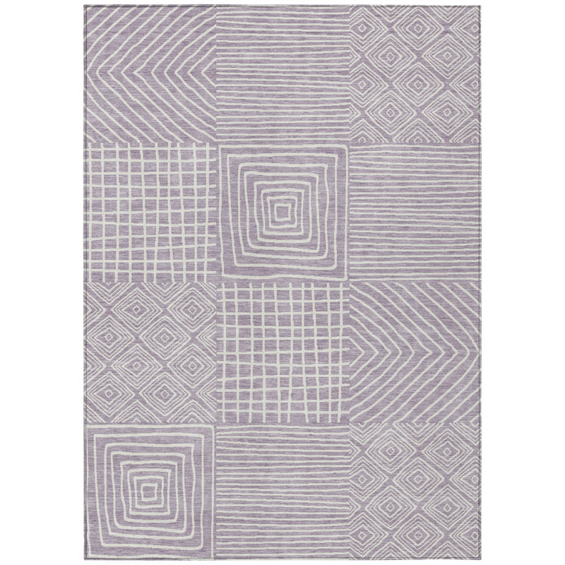 Tapis lavable intérieur / extérieur 9 pi x 12 pi lavande