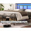 Structure de lit simple avec tête de lit et base de lit en métal avec lumière DEL-1477559033