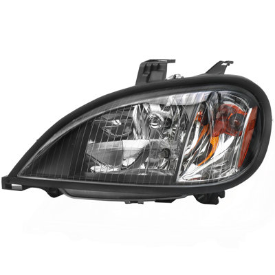 Black Halogen Headlights Assembly Compatible With Freightliner Columbia 2004-2017 Driver Side