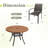 4-Person Round Patio Dining Set With Wicker Rattan Chairs-808025576