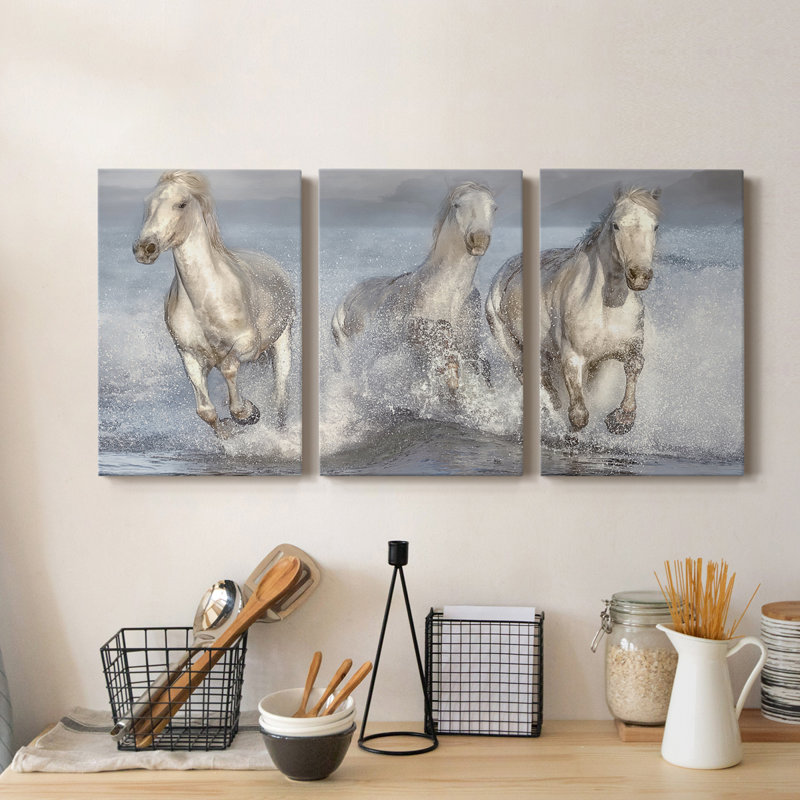 " Running Wild " 3 - Pieces, 12" H x 24" W x 1" D