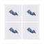 Marine Motif Embroidered Linen Cocktail Napkins