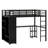 Metal Loft Bed Frame With Built-In Wardrobe, Desk And Storage Shelves-405566584-405566585