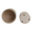 Plateau décoratif décoratif en céramique avec motif - Pots de fleurs d'intérieur élégants avec soucoupe pour patio, salon ou décoration intérieure - ensemble de 2, 8 po, 6 po, ivoire-1628970247