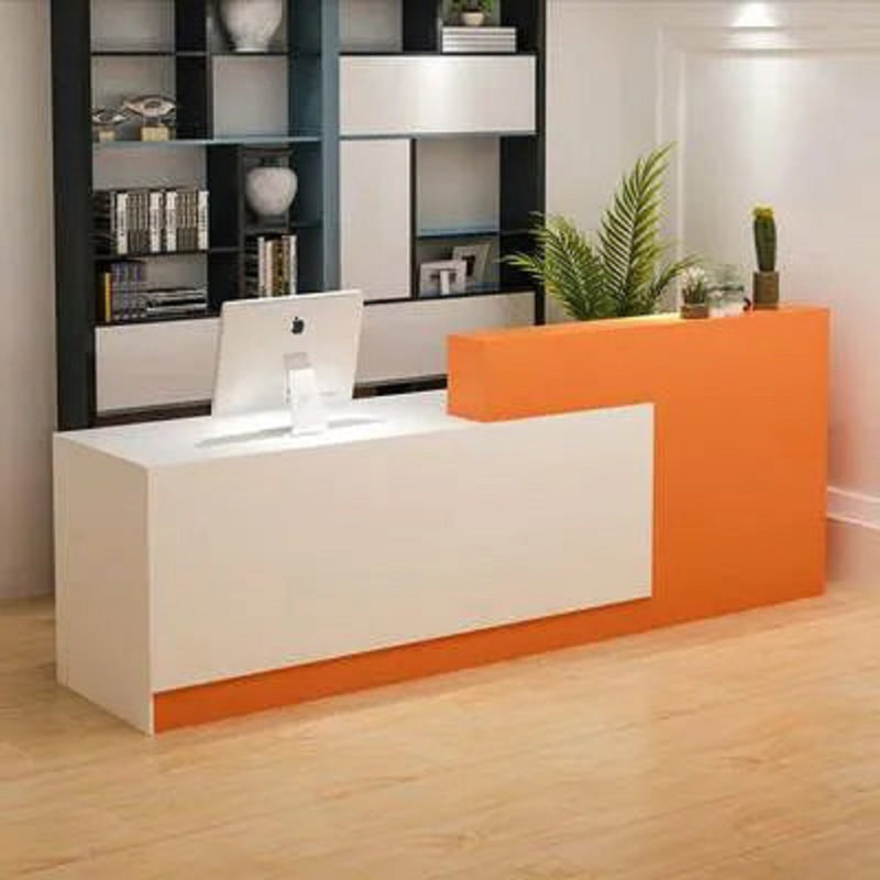 Cidera Executive Desk, White/Orange