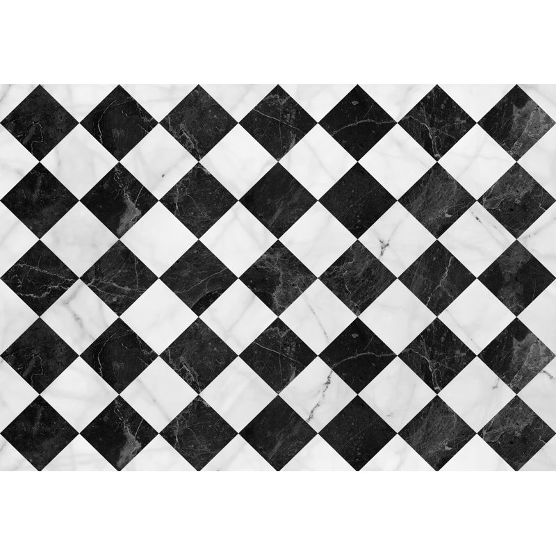 Rikst Geometric Vinyl Machine Printed Indoor / Outdoor Area Rug, Rectangle 160 x 230cm