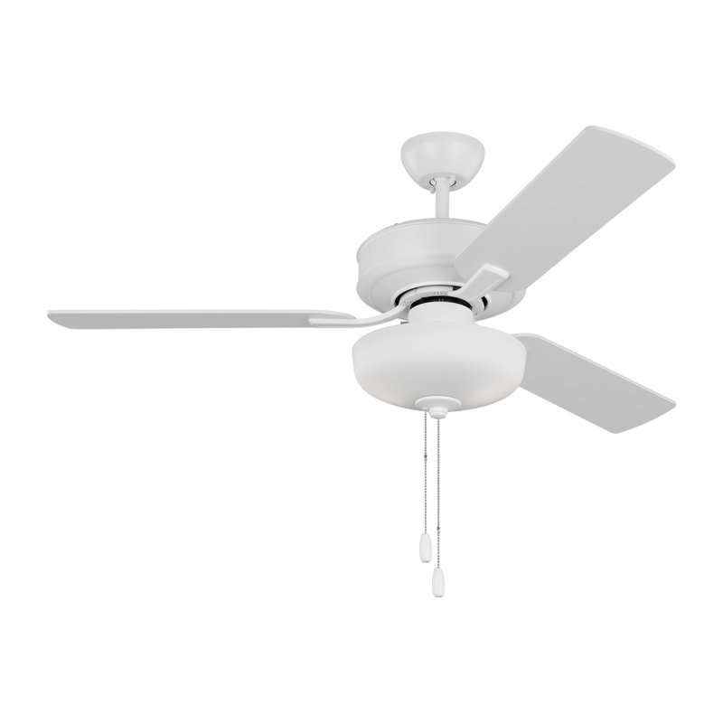 48'' Ceiling Fan with LED Lights, Matte White, Matte White