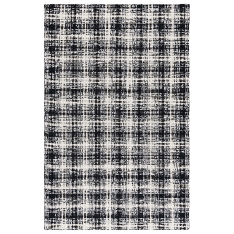 Genre 154 Hand Tufted Wool Pile Plaid Rug, Rectangle 5' x 8'