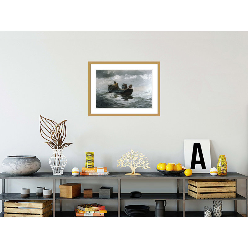 «Crab Fishing» par Winslow Homer - impression giclée encadrée, H 22,39 po x l 29,5 po