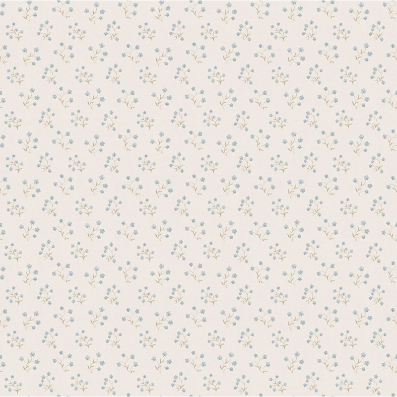 Maison Charme Floral Forget Me Not Motif 10.05m x 53cm Wallpaper Roll, Navy