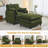 Deloni 41"W Upholstered Oversized Chenille Accent Chair with Ottoman Set for Living Room, with 2 Pillow-230413600