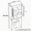 Armoire de salle de bain autoportante avec 2 portes en rotin-129578108